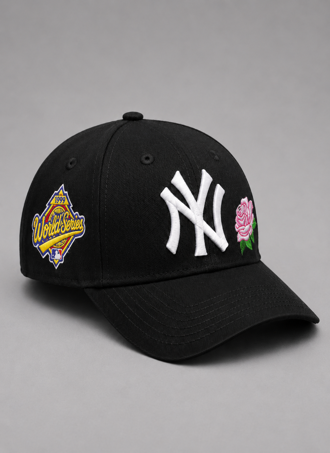 MLB New York Yellow Patch Fitted Cap - Black