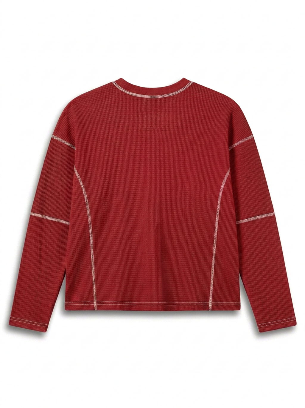 Oakley  Waffle-Knit LS Tee in Red