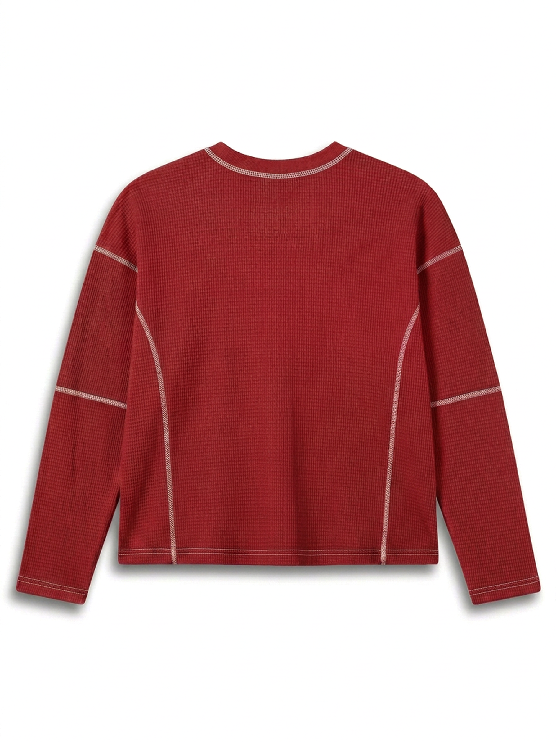 Oakley  Waffle-Knit LS Tee in Red